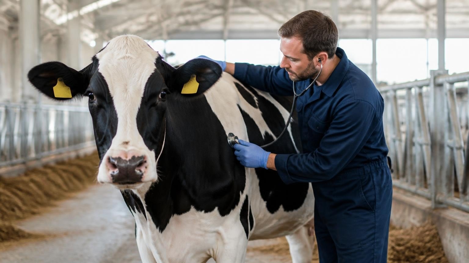 Dairy cow health examination