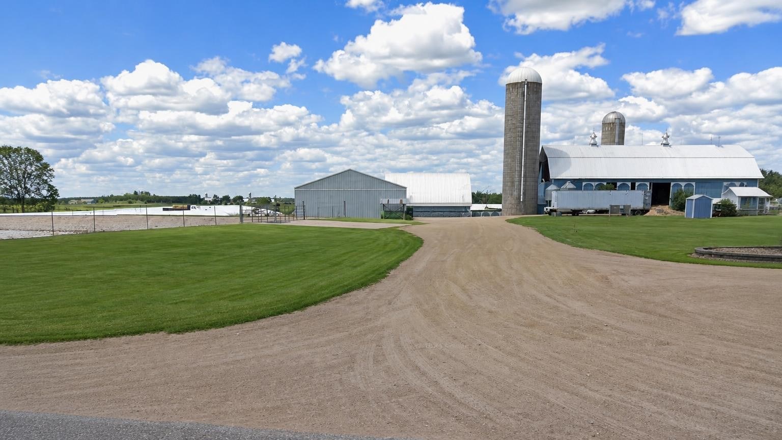 Farm entrance and buildings